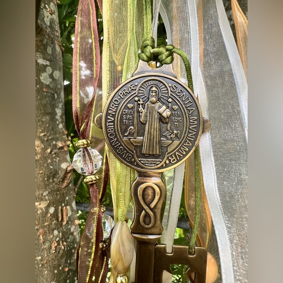 ✨ Handmade Decorative Saint Benedict Key Charm ✨ - Picture 5 of 5